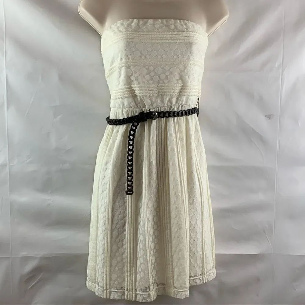 As You Wish Strapless Dot Lace Dress NWT